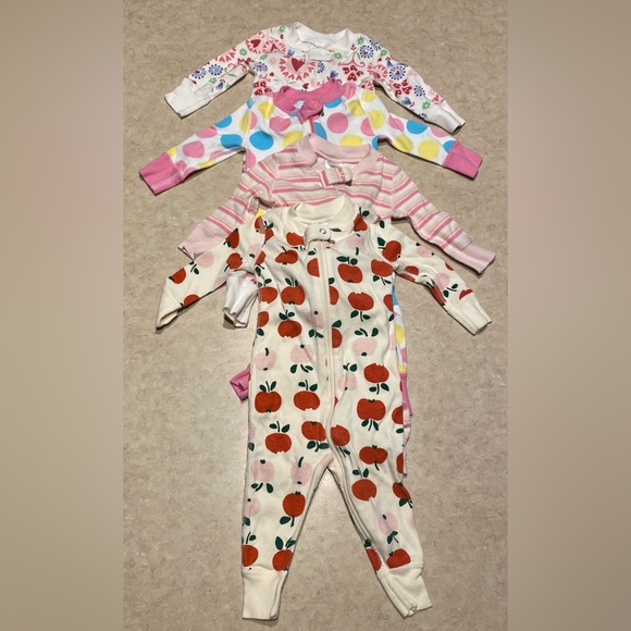 Hannah Andersson sleeper pajama lot size 3-6 and 6-9 month 100% organic cotton - Picture 1 of 16